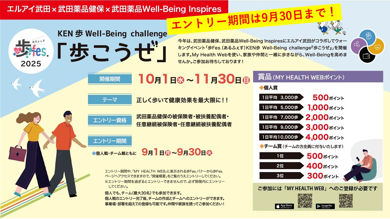 歩Fes2025 KEN歩 Well-Being challenge 「歩こうぜ」